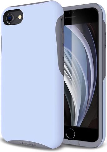 TEAM LUXURY for iPhone se case for iPhone se 2022 case for iPhone 8 case for iPhone 7 case, [Military Grade Protection] Shockproof Protective Phone Case 4.7" - Black/Gray in Kuwait