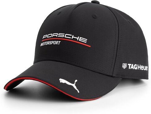 PUMA Porsche Motorsport Curved Brim Team Hat with Porsche Motorsport and Sponsor Logos Throughout in Kuwait