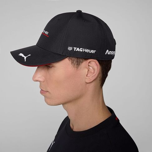 PUMA Porsche Motorsport Curved Brim Team Hat with Porsche Motorsport and Sponsor Logos Throughout in Kuwait