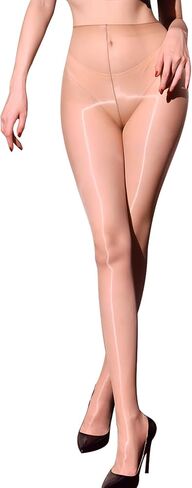 Women's Oil Shiny Pantyhose 3 Denier Ultra-Thin Sheer Tights Silky Control Top Stockings in Saudi Arabia