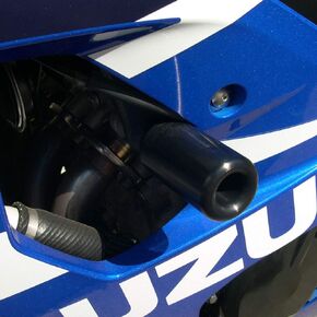 Shogun USA Made Suzuki GSXR600 GSXR 600 GSXR750 GSXR 750 2004 2005 Black No Cut Frame Sliders - 750-5409