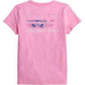 vineyard vines Girls' Beach Fireworks Whale Fill Short-Sleeve Pocket Tee