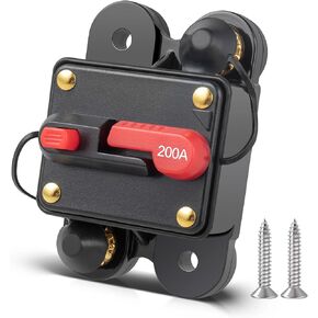 Red Wolf 200a Car Circuit Breaker Fuse 12V-48V DC للتصيد MOTOR MARINE MARINE MARINE ATV AUDIO RADIO SYSTEM