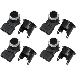 XQSMWF 4Pcs Black Bumper Parking Sensor & Retainer 39680-TZ5-A01 Compatible with Acura MDX 3.5L 2014-2016 RLX 3.5L 2014-2017 TLX 2.4L 3.5L 2015-2017 Pilot 3.5L 2016-2018# 39680TZ5A01