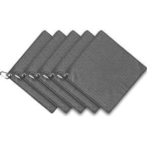 Sweat Absorbing Microfiber Handkerchief,Sport Gym Hankies for Wicking Sweat from Hands, Face, Body 5Pack