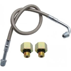 Turbo Oil Feed Line & Connector Kit 3913824 for 1989-1998 Dodge Ram 5.9L 12V Cummins Diesel Engine - Direct Fit Replacement Turbocharger Oil Line Assembly