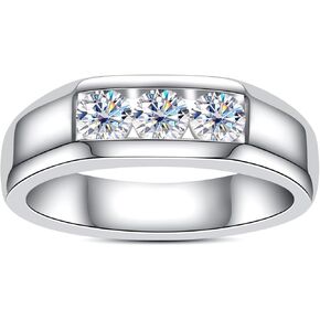 حلقات مويسانيت عصابات الزفاف للنساء للنساء للجنسين زوجين اللون in Kuwait