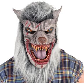 Amscan Bloody Werewolf Full Head Mask-Multicolor Costume Accessory, Adult Size