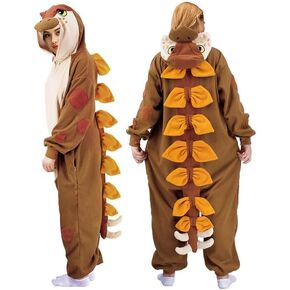 Adult Stegosaurus Onesie Pajamas Dinosaur Animal Cosplay Costume One Piece Jumpsuit Sleepwear for Women Men
