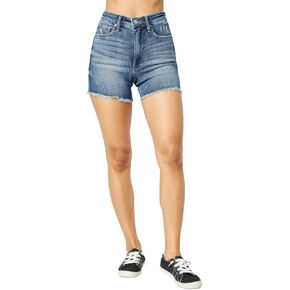 Judy Blue High Waist Tummy Control Fray Hem Shorts
