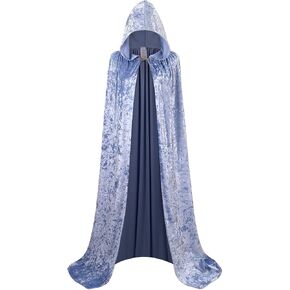 LMYOVE Womens Cape with Hood, Princess Hooded Cloak for Halloween Costume Cosplay, Velvet Capes Party Dress Up for Women in Kuwait