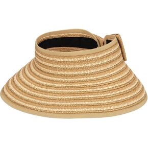 شركة San Diego Hat Company Women Ultrabraid Rollup Rollup مع القوس الطبيعي ، الذهب lurex