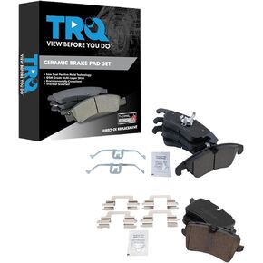TRQ Brake Pads Ceramic Compatible with 2012-2015 Audi A6 2013-2015 A6 Quattro 2014-2015 A7 Quattro