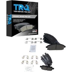TRQ Brake Pads Ceramic Compatible with 2004-2009 Nissan Quest