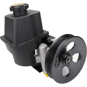 Power Steering Pump with Reservoir and Pulley Compatible with GMC Envoy Fit for Chevy Trailblazer Fit for Buick Rainier Fit for Isuzu Ascender Fit for Saab 9-7x 2002-2009 20-65990 5029778