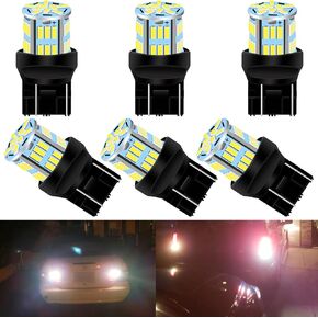 unxmrff 7440 7443 مصابيح LED للأضواء العكسية أبيض 6000K سوبر سوبر ساطع 7441 7444 T20 W21W لمبة LED لضوء النسخ الاحتياط