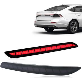 Switchback White/Amber LED Front Bumper Fog Daytime Running Lamp Flash LED Turn Signal Feature Compatible With Honda Accord 2023 2024 LX EX Sport Hybrid Functions 3-In-1 Kit (FRONT FOG)