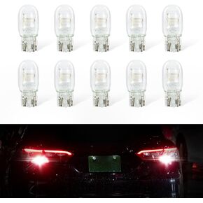 10PCS Car 7443 Bulb, 7443 Mini Bulb, T20 1891 Automotive Bulbs Replacement for DRL Taillight Turn Signal/Brake/Back-Up/Reverse Lights, Universal Lighting Car Accessories (White)