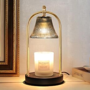 Candle Warmer Lamp with Timer Dimmer, Dimmable Candle Lamp Warmer for Women Mom Birthday Gift, Electric Scented Wax Melter for House Warming Home Bedroom, Wax Warmer with 2 Bulbs
