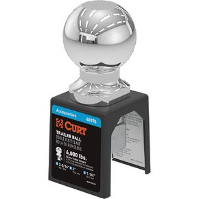 CURT 40176 Chrome Trailer Hitch Ball, 6,000 lbs, 2-5/16-Inch Diameter, 1-1/4 x 3-Inch Shank