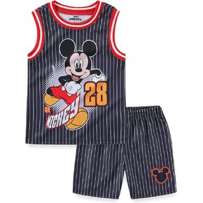 Disney Mickey Mouse Boys Mesh Tank Top and Shorts Set for Toddler and Big Kids