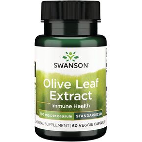 Swanson HRB Olive Leaf EXT STD 100MG 60VEGCP