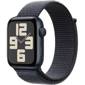 Apple Watch SE (الجيل الثاني) (نظام تحديد المواقع العالمي (GPS)، مقاس 40 ملم) هيكل من الألومنيوم مزود بحلقة Starlight الرياضية - مقاس واحد (متجدد)