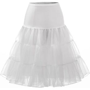 Petticoat Skirt for Women Girls Vintage Tutu Underskirt Half Slip Puffy Mesh Tulle Short Dress