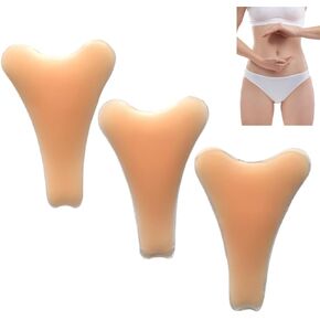 Camel No Underwear/Reusable Invisible Adhesive Silicone Cover for Swimsuits,Bikinis/Seamless Invisible Silicone Underwear Pads/Reusable Avoid Embarrassing Lines & Bulges(3PCS*Nude)