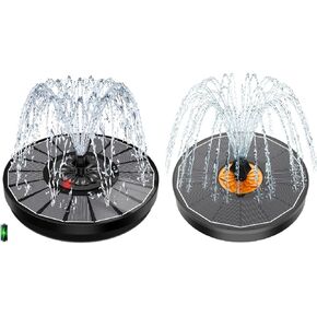 Solar Fountain Works in Shadow+ Solar Water Pump for Bird Bath Orange Flower
