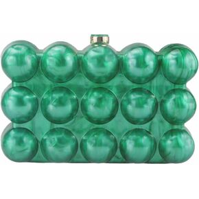 Women Acrylic Marble Handbag Shoulder Bag for Formal, Wedding, Party