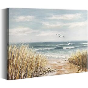 اللحن الصيف الساحلي اللوحة الفنية صورة المحيط - مجردة Seascape Canvas الشاطئ الفنية المطبوعات الحديثة شاطئ البحر لغرفة المعيشة غرفة النوم