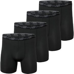 New Balance Men's 5" Performance No Fly Boxer Brief Underwear (4 Pack)