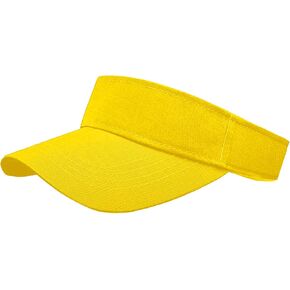 1 Piece of Yellow Sun Visor Hat Adjustable Sport Visors for Women and Men (One Size)