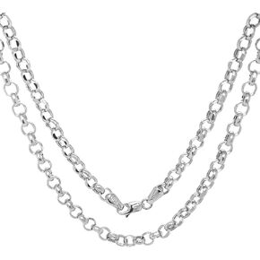 jolebleheart 14k أصفر الذهب الحقيقي rolo سلسلة 1.9 مم 2.5 مم 2.8 مم 3.75 مم 4.2 مم 5.2 مم قطع الماس قطع سلسلة رابط الجولة العصرية قلادة للنساء مع قفل جراد البحر 16 "18" 20 "22" 24 "24"