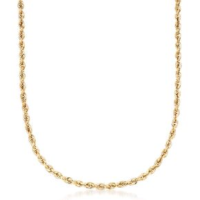 Ross-Simons 14kt Yellow Gold Rope-Chain Necklace