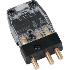 Marinco 20m -X Bates Stage Pin 20 أمبير ، 125 فولت ، ضمن الذكور - غطاء واضح