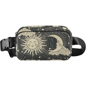 CBBYY Goth Skull Bat Moon Fanny Pack للنساء والرجال، حقيبة خصر كروسبودي قابلة للتعديل حقيبة حزام خصر كاجوال للسفر والجري والتمارين وركوب الدراجات in Kuwait