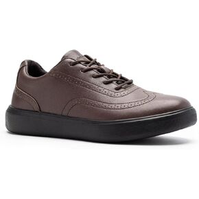 Men's Orthopedic Leather Dress Walking Shoes: Comfortable Plantar Fasciitis Oxford with Arch Support, Orthotic Casual Business Flat Feet Work Shoes for Foot and Heel Pain Relief