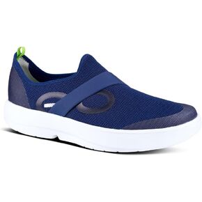 OOFOS OOmg Low Recovery Shoe, White & Navy - Men’s Size 10.5