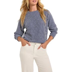 NIC+ZOE Women's Zig Zag Blues Top