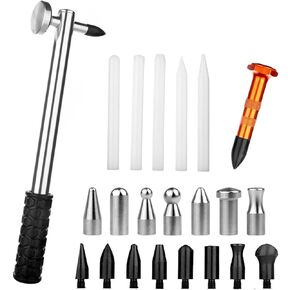 Ladyrosian Dent Repair 22pcs Tools Hammer Dent Repair مع أدوات الصنبور المقتطف لإزالة Car Dent
