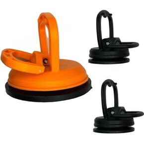 Car Dent Puller, 3 Packs, Dent Remover, Heavy Duty, Quick Autobody Dent Removal Tool, Suction Cup for Glass, Portable, Opening Tool for Phone, TV, Laptop, Tablet, LCD Screen Remover, Orange Black
