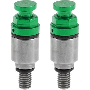 2 Pcs M5x0.8 Universal Motorcycle Screw - Dirt Bike Motocross Fork Air Bleeder Valve - Metal Green