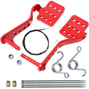 Go Kart Pedals 71" Throttle Cable with Brake Throttle Return Springs kit for Predator 196cc 212cc 6.5hp Road Rocket Azusa Radio Flyer Vintage Carter Super Wheel Kids Go-Kart Cart Part Red