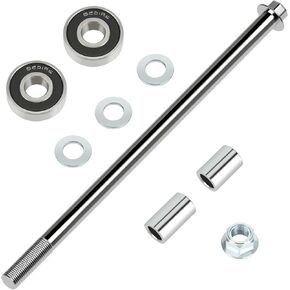 12mm 270mm Mini Bike Rear Axle Nut Bolt with 6201RS Wheel Bearings Replacement for Coleman CT100U Minibike 97cc 100cc 2.5 3.0HP Powersports Accessories Parts