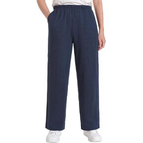 Women's Petite Length Lounge Pants Wide Leg with Pockets