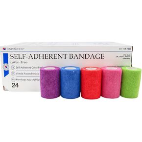 Premium Self-Adherent Bandage Wrap – 3" x 5 Yards, Assorted Colors – Box of 30 Rolls – Flexible, Non-Woven Fabric, Non-Sterile, Latex-Based Wrap for Wound Care & Light Compression