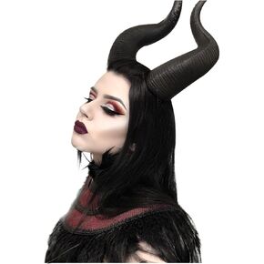 L'VOW Demon Horns Cosplay Devil Horns Headband Witch Horn Headpiece Halloween Costume Headdress