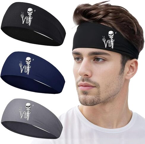 3pcs عصابات الرؤوس للرجال العصابات العرق الرياضية عرق العرق للرجال تجريب يدير عصابات الرؤوس للرجال in Saudi Arabia
